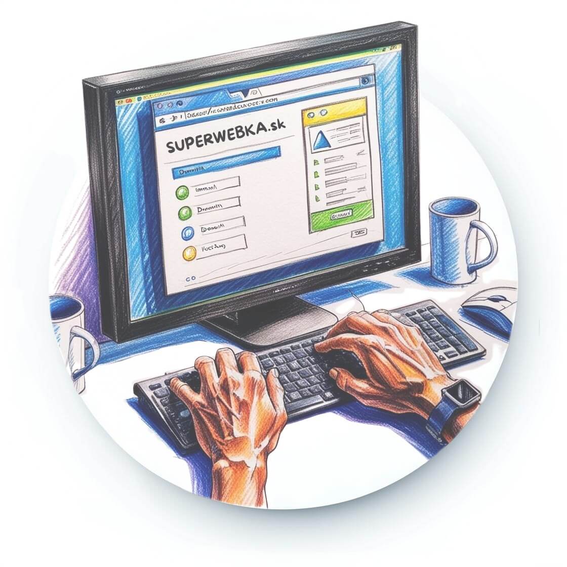 Práca na web stránke